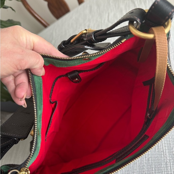 Dooney & Bourke Florentine leather Kingston Hobo in Black - Picture 4 of 16